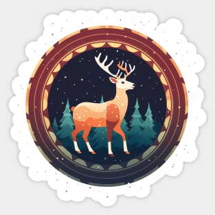 Deer in Ornament, Love Deers Sticker